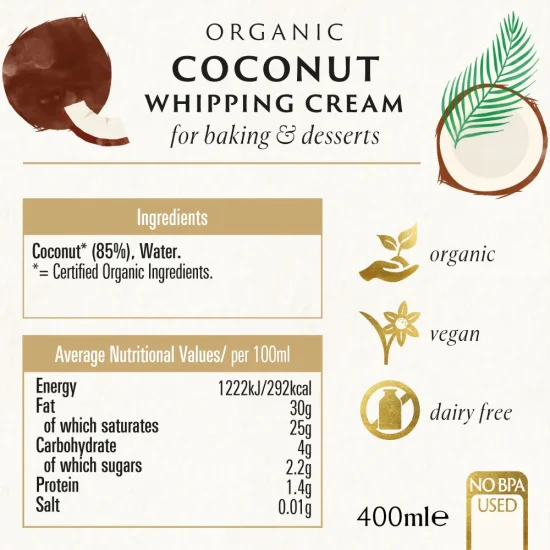 Biona Organic Coconut Whipping Cream Ml Pack Of