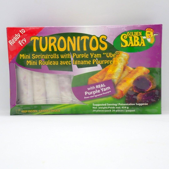 Golden Saba Frozen Turonitos Ube 454g, Pack Of 24