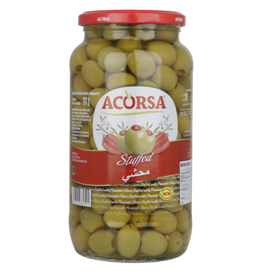 Acorsa Olives Green Stufed Jar 6x575g L/JAR, Pack Of 3