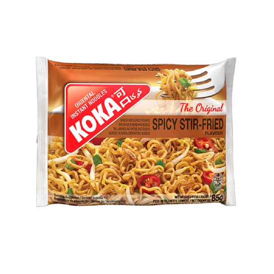 Koka Instant Noodles Spicy Stir Fried 5 Pieces 85g, Pack Of 12