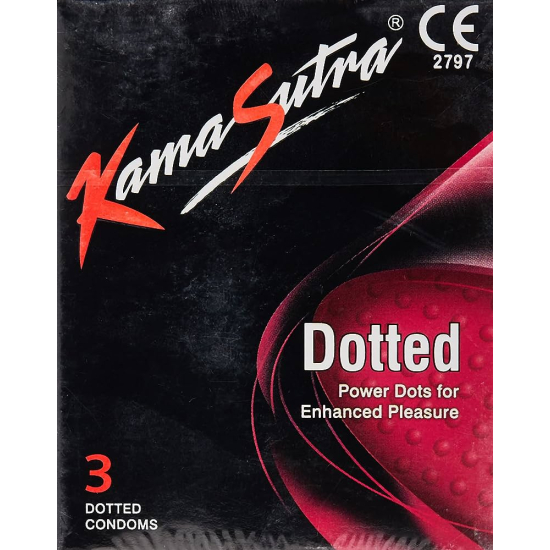 Kama Sutra Condom Dotted 3 Pieces, Pack Of 24