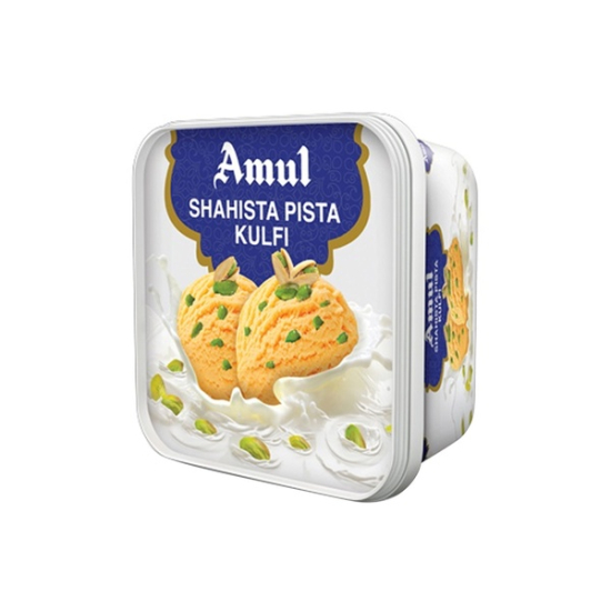 Amul Ice Cream Shahista Pista Kulfi 1Ltr, Pack Of 6