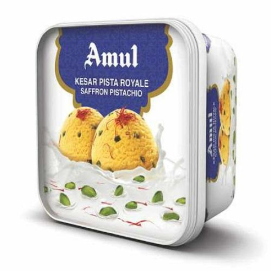 Amul Kesar Pista Royale Ice Cream 1Ltr, Pack Of 6