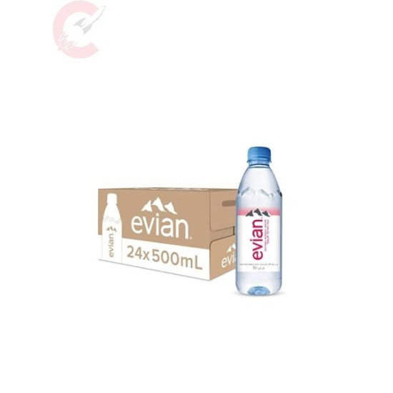 evian Natural Mineral Water 500ml, Case of 24