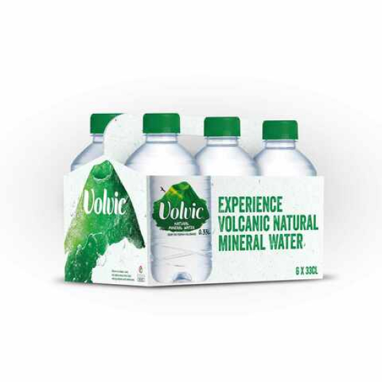 Volvic Natural Mineral Water 330ml, Pack of 6