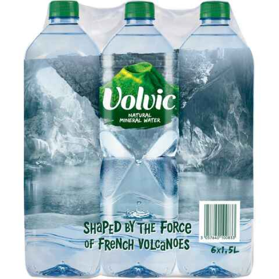 Volvic Natural Mineral Water 1.5L, Pack of 6