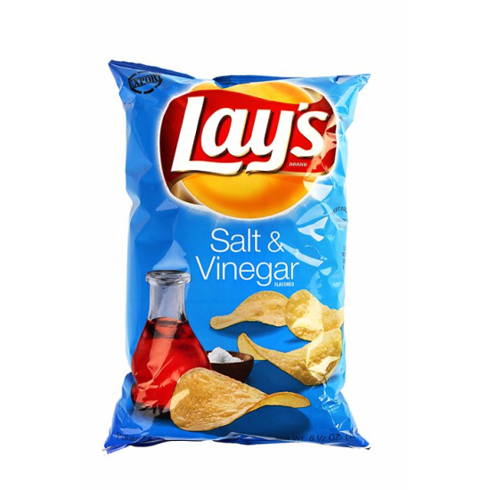 Lay's Salt & Vinegar Flavored Potato Chips 6.5 OZ (184g)