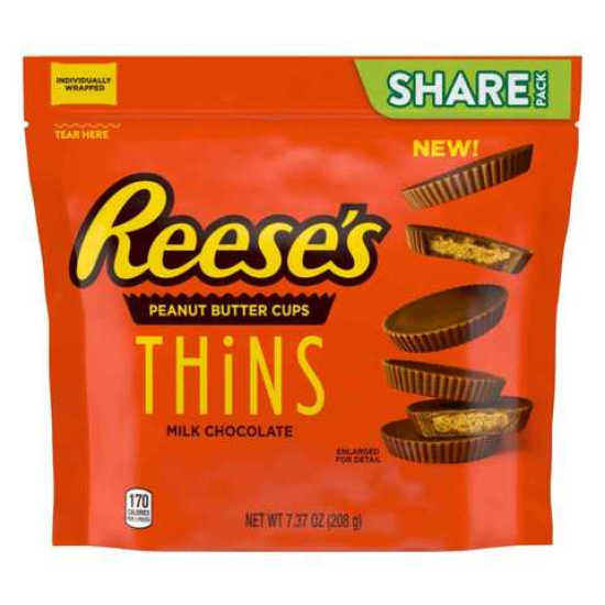 Reeses Pbc Thins Pouch  208 G