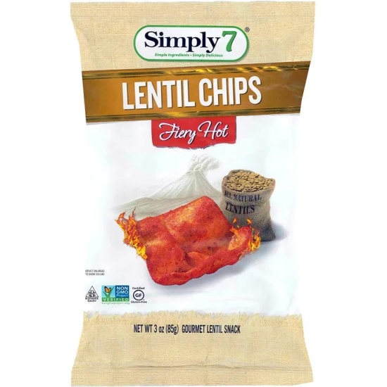 Simply7 Chips Lentil Fiery Hot  85 G