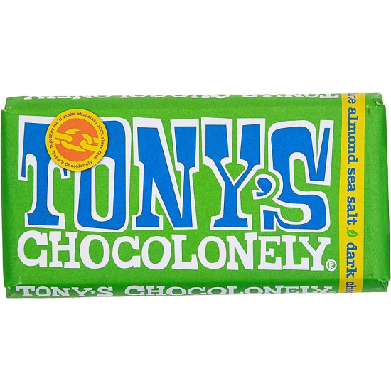 Tony's Chocolonely Dark Almond And Sea Salt 180g