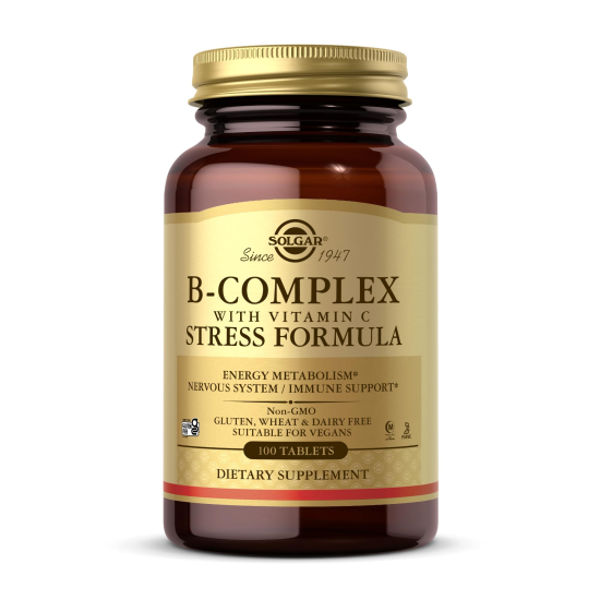 Solgar B Complex With C Stress Formula 100 Tablets