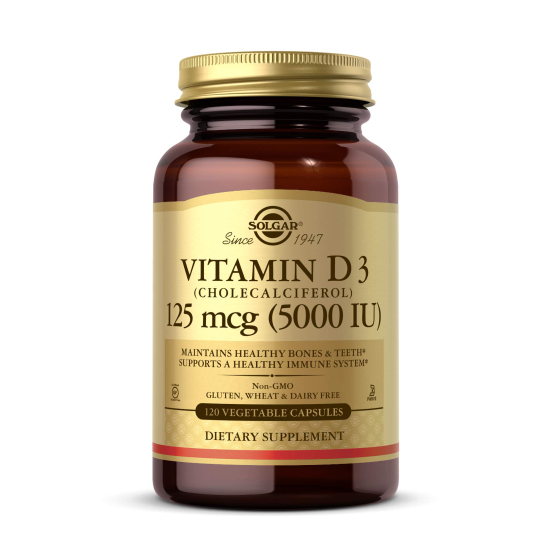 Solgar Vitamin D3 5000iu 120 Vegetable Capsules