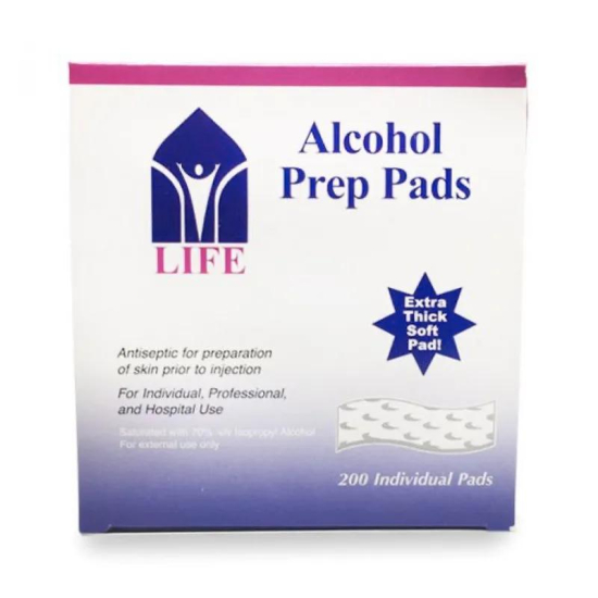 Life Alcohol Prep Pads 200 pieces