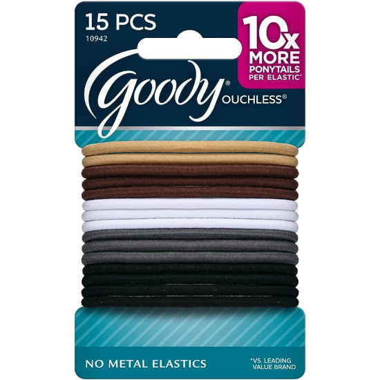 Goody W Ouchless Braided Elastics Java Bean 15Ct:10942