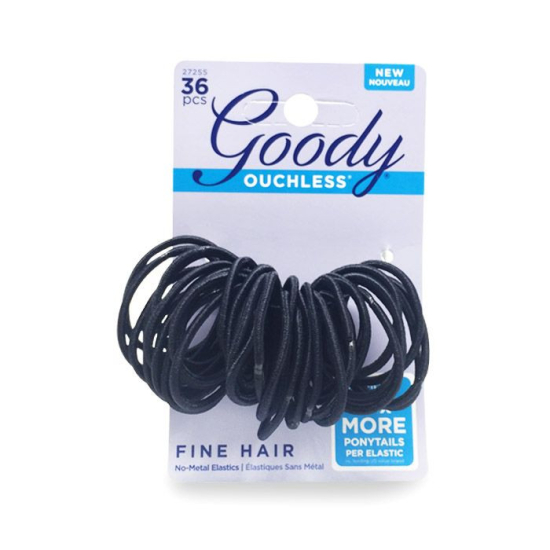 Goody Women Ouchless Black 2mm Elastics 36 pcs