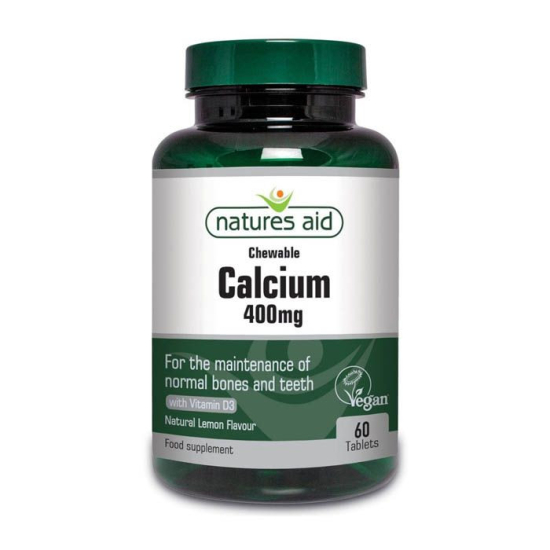 Natures Aid Calcium 400 mg 60pcs Chewable Tablets