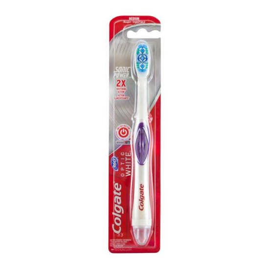 Colgate Tooth Brush Optic White Sonic Power-2x Medium