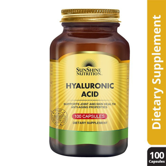 Sunshine Nutrition Hyaluronic Acid 100 mg 100 Capsules