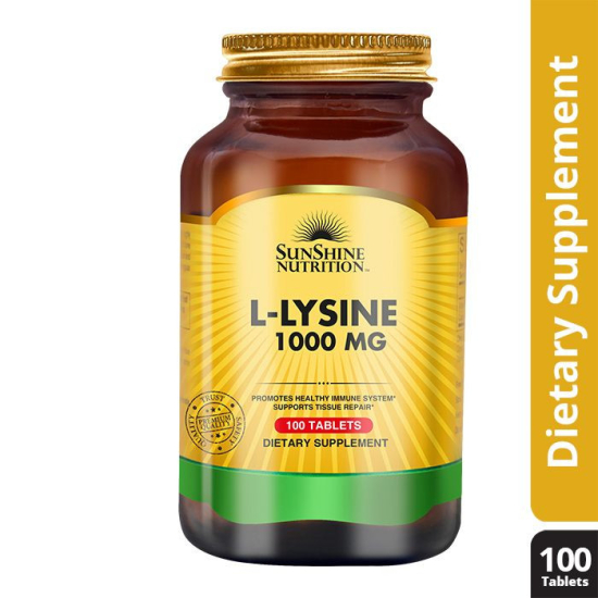 Sunshine Nutrition L-Lysine 1000Mg 100 Tablets