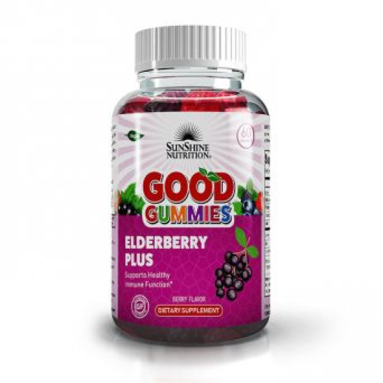 Sunshine Nutrition Good Gummies Elderberry Plus 60 Tablets