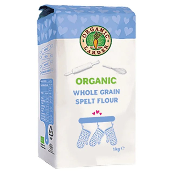 Organic Larder Whole Grain Spelt Flour, Pack Of 12x1kg