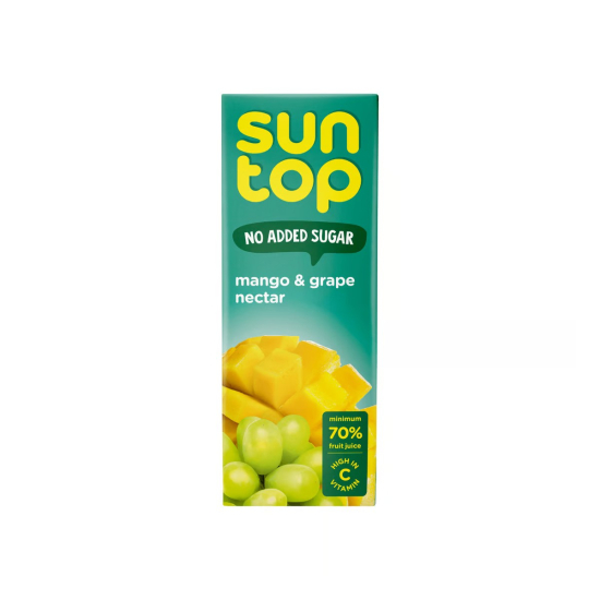 Suntop Mango & Grape Nectar No Added Sugar 3x6x180 ml