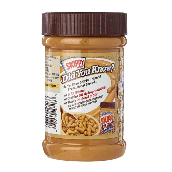 Skippy Natural Creamy Peanut Butter Spread15 Oz, Pack Of 12