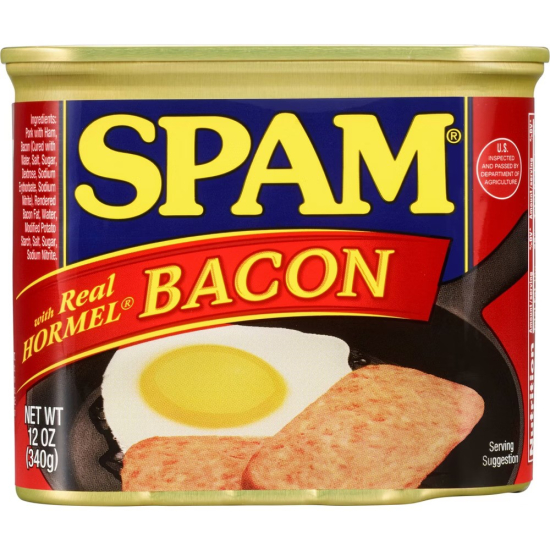 Spam Luncheon Meat With Bacon Pork, Pack Of 12