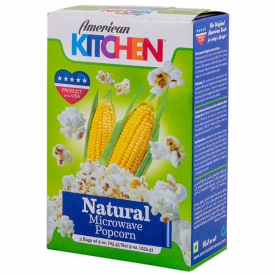 American Kitchen Natural Microwave Popcorn 12X3X3 OZ