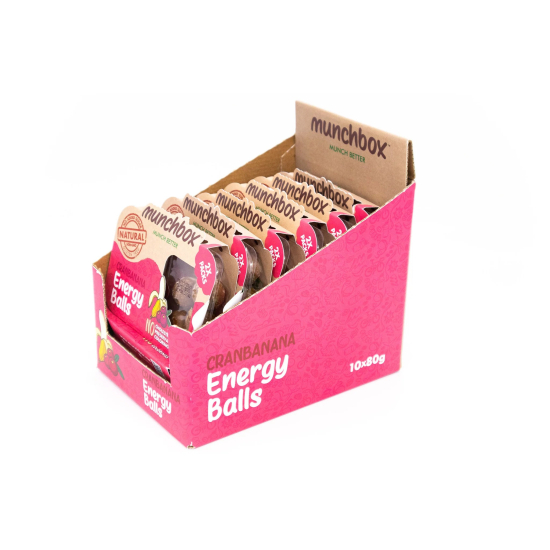 Munchbox Energy Balls Cranbanana 80g, Pack Of 10