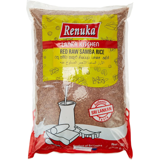 Renuka Lanka Kitchen Raw Samba Red Rice 4x5kg