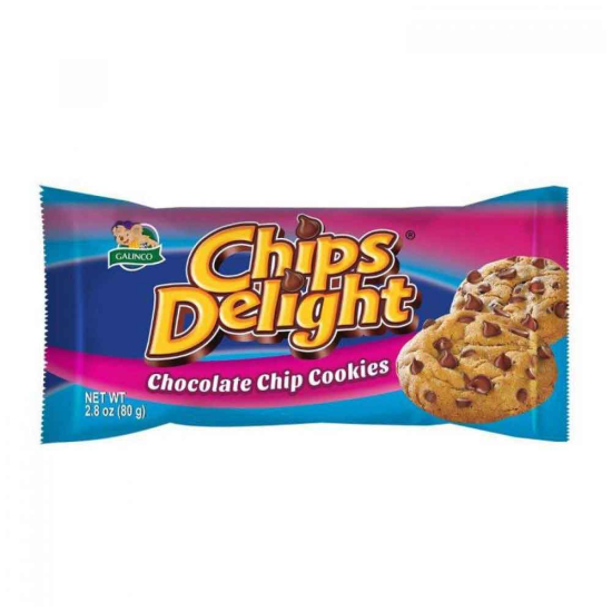 Galinco Chips Delight Chocolate Chip Cookies 80g, Pack Of 48