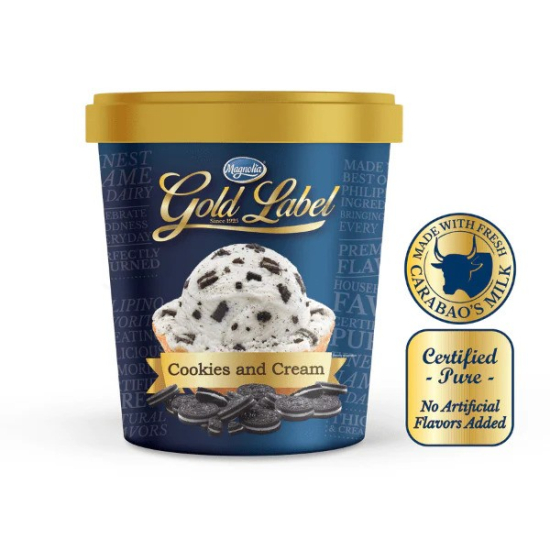 Magnolia Gold Label Cookies and Cream Ice Cream 450 ml, Pack Of 16