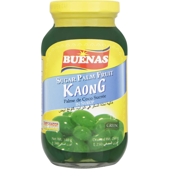 Buenas Sugar Palm Fruit Green Kaong In Syrup 340g, Pack Of 24