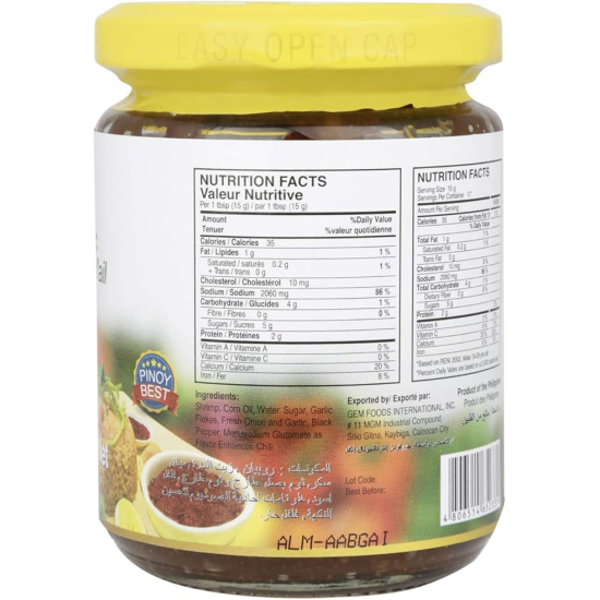 Buenas Bagoong Garlic 250g, Pack Of 24