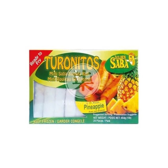 Golden Saba Frozen Turonitos Pineapple 454g 454g, Pack Of  24