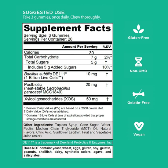 Goli Pre+Post+(Probiotic+) 60 Gummies, 180g