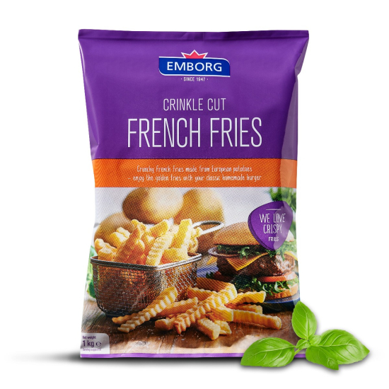 Emborg French Fries Crinkle Cut 10x1kg, Pack Of 2