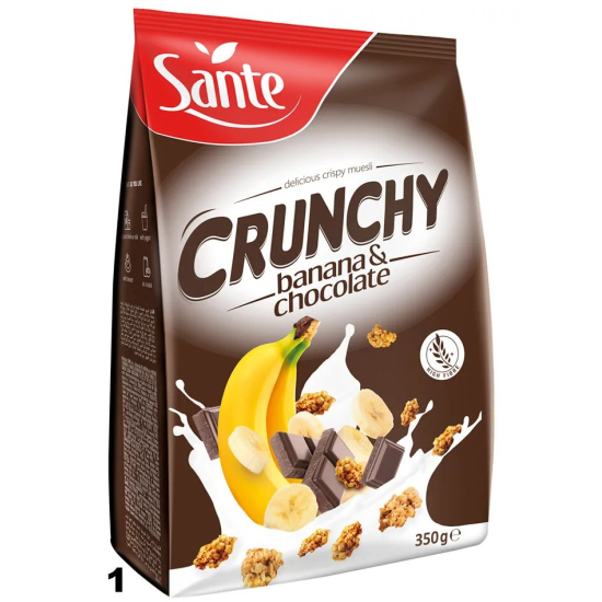 Sante Crunchy Banana & Chocolate Muesli 14x350g