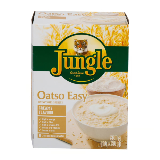 Jungle Oatso Easy Creamy Flavour Instant Oats 500g, Pack Of 6