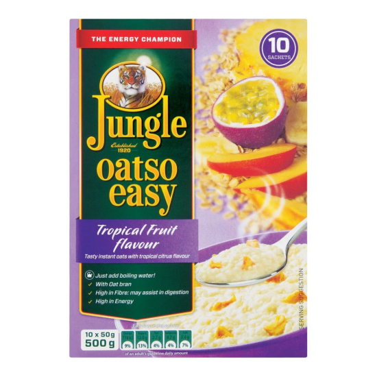 Jungle Oatso Easy Tropical Fruit Flavour 6x500g, Pack Of 3