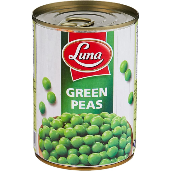 Luna Canned Green Peas 380g, Pack Of 24