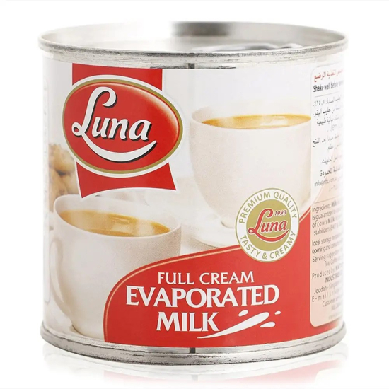 Luna Full Cream Evaporated Milk 170g, Pack Of 96