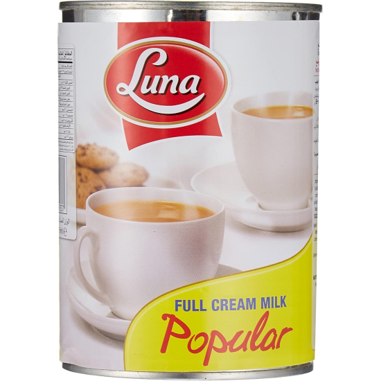 Luna Full Cream Evaporated Milk Popular 400g, Pack Of 48