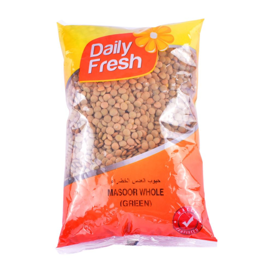 Daily Fresh Masoor Whole Green 500g, Pack Of 24