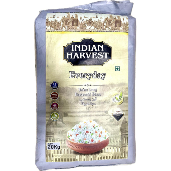 Indian Harvest Everyday Extra Long Basmati Rice 20 kg