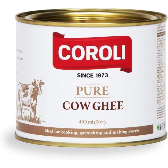 Coroli Pure Cow Ghee Tin 12x400 ml, Pack Of 2