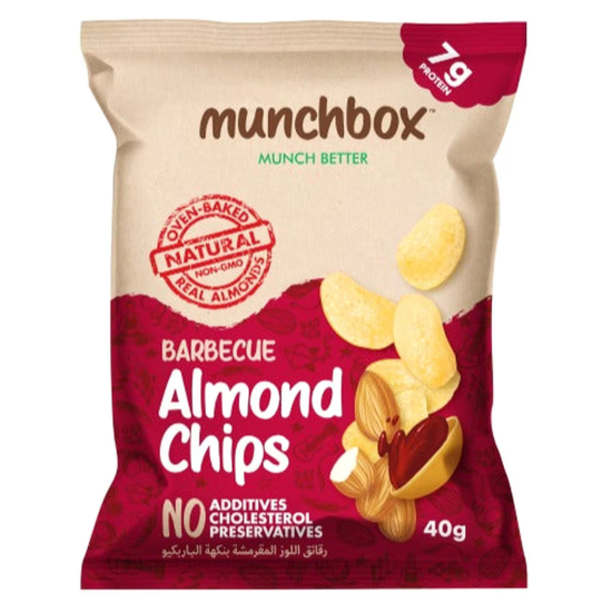 Munchbox Bbq Almond Chips 40g, Pack Of 20