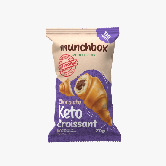 Munchbox Keto Chocolate Croissant 70g, Pack Of 40