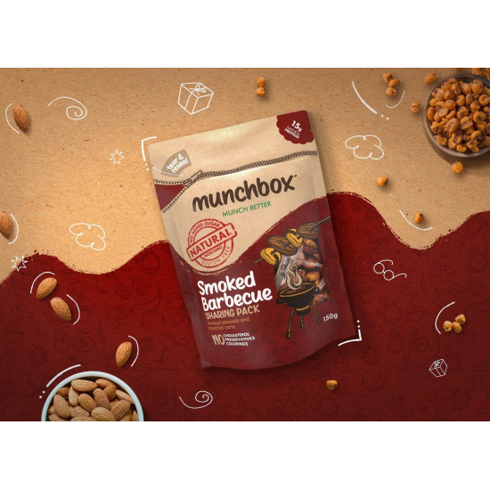 Munchbox Snack Pack Smoked Bbq 45g, Pack Of 10